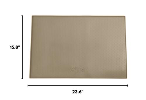 Show full view: BarksBar Original Silicone Cat & Dog Feeding Mat, Taupe, Large slide 6 of 10