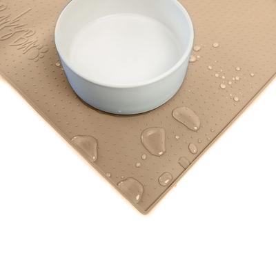Show full view: BarksBar Original Silicone Cat & Dog Feeding Mat, Taupe, X-Large slide 4 of 10
