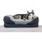 Show in main carousel: BarksBar Snuggly Sleeper Orthopedic Bolster Dog Bed with Removable Cover, Gray, Large slide 1 of 10