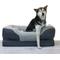 Show in main carousel: BarksBar Snuggly Sleeper Orthopedic Bolster Dog Bed with Removable Cover, Gray, Medium slide 7 of 8