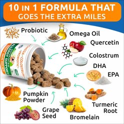Bark&Spark Advanced Allergy Relief & Itch Relief with Omega 3 & Fish Oil with Probiotics Chew Supplement, 120 count slide 2 of 7