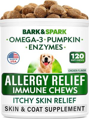 BARK&SPARK Allergy Relief Anti Itch Relief with Omega Skin