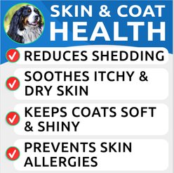 Bark&Spark Allergy Relief & Itch Relief with Omega 3 Skin & Coat with Salmon Oil Chew Supplement for Dogs & Cats, 180 count slide 2 of 8