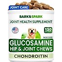 Bark&Spark Glucosamine Chondroitin Hip & Joint with Omega 3 & Fish Oil Supplement for Dogs, 120 count