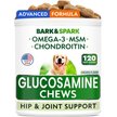 Show in main carousel: Bark&Spark Glucosamine Chondroitin Hip & Joint with Omegas 3 & Fish Oil Advanced Mobility Chew Supplement for Dogs, 120 count slide 1 of 8