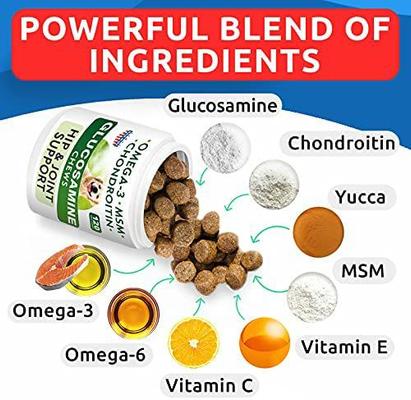 Show full view: Bark&Spark Glucosamine Hip & Joint Care Dog Chews Supplement, 240 count slide 5 of 9