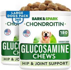 Bark&Spark Glucosamine Hip & Joint Care Dog Chews Supplement, 360 count