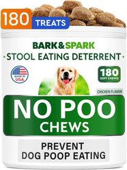 Bark&Spark No Poo & Coprophagia Stool Eating Deterrent Probiotics & Enzymes Chew Supplement for Dogs, 180 count slide 1 of 7