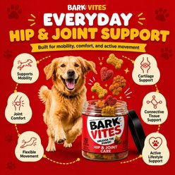 BarkVites Hip & Joint Care Peanut Butter Flavor Chew Supplement for Dogs, 90 count slide 2 of 9