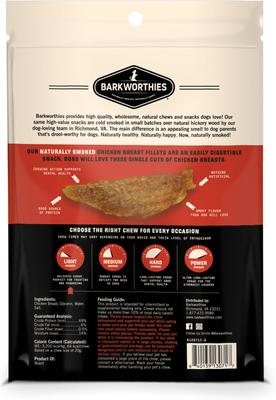 Show full view: Barkworthies 3-4-in Smoked Chicken Breast Fillet Dog Treat, 4-oz bag slide 3 of 10