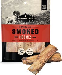 Barkworthies 4-6-in Smoked Beef Rib Bones Dog Treat, 10 count
