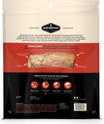 Show full view: Barkworthies 4-6-in Smoked Beef Rib Bones Dog Treat, 10 count slide 3 of 10