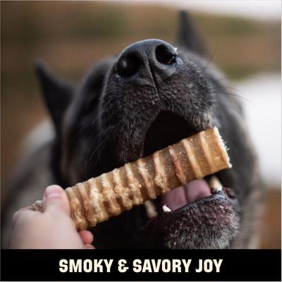 Show full view: Barkworthies 6-in Smoked Beef Trachea Dog Treat, 3 count slide 8 of 9
