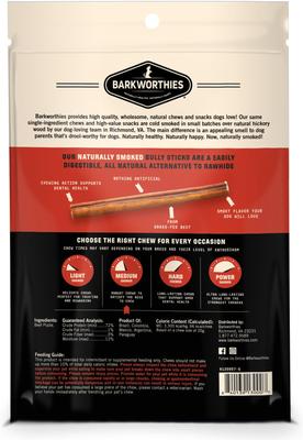 Show full view: Barkworthies 6-in Smoked Bully Sticks Standard Dog Treat, 3 count slide 3 of 9