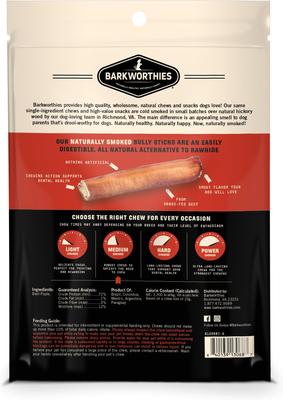 Show full view: Barkworthies 6-in Smoked Bully Sticks Thick Dog Treat, 3 count slide 3 of 7