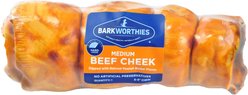 Barkworthies Beef Cheek Peanut Butter Dipped Dog Bone, Medium