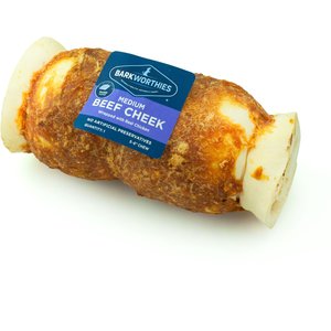 Barkworthies Beef Cheek Wrapped with Chicken Dog Bone, Medium