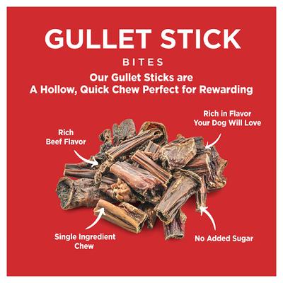 Show full view: Barkworthies Beef Gullet Stick Bites Dog Chews, 1.5-lb bag slide 4 of 8