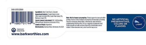 Show full view: Barkworthies Beef Roll 6" Dog Treats, 6 count slide 3 of 9