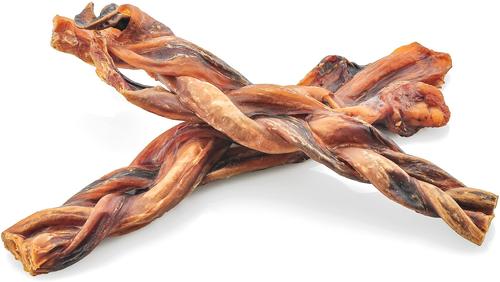 Show full view: Barkworthies Braided Piggy Sticks Small Dog Grain-Free Dog Treats, 3 count slide 4 of 7