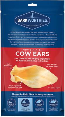 Show full view: Barkworthies Cow Ears Dog Treats, 10 count slide 3 of 9
