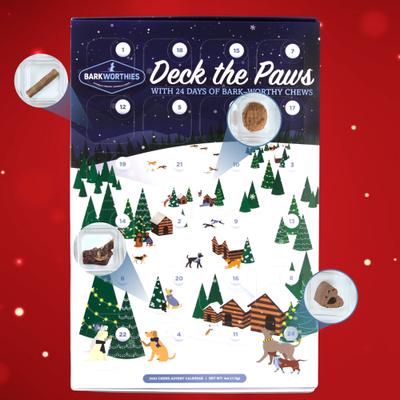 Show full view: Barkworthies Deck the Paws Holiday Advent Calendar Dog Treat slide 7 of 10