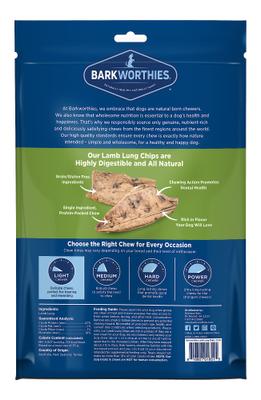 Show full view: Barkworthies Lamb Lung Dehydrated Dog Treats, 12-oz bag slide 3 of 9