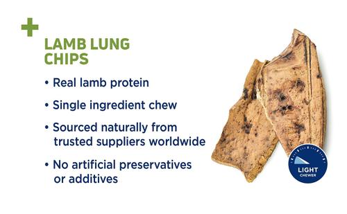 Show full view: Barkworthies Lamb Lung Dehydrated Dog Treats, 12-oz bag slide 5 of 9