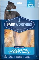 Barkworthies Large Breed Variety Pack Natural Dog Chews, 4 count