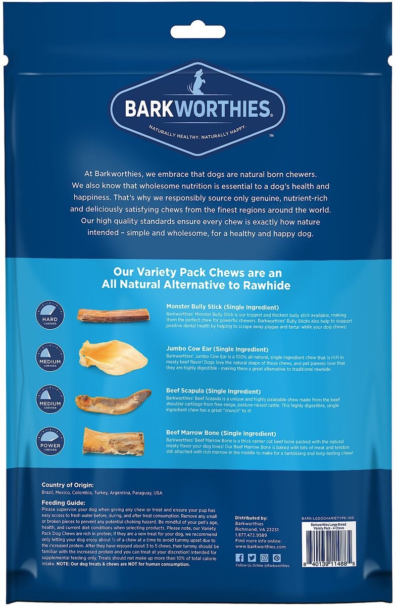 Barkworthies Large Blueberry CBD Dog Treats