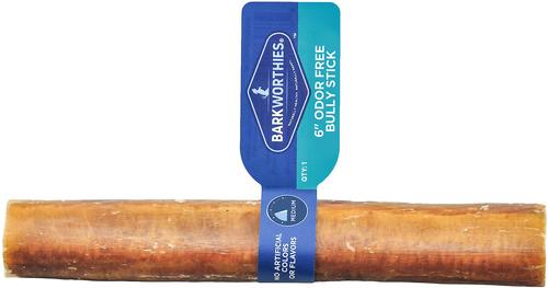 Show full view: Barkworthies Odor-Free Standard 6" Bully Sticks Dog Treat slide 1 of 9