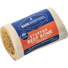 Barkworthies Shin Bone Stuffed with Pumpkin, Sweet Potato, & Carrot Blend Dog Treat, 3-4 in