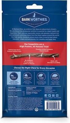 Show full view: Barkworthies Snapsticks Grain-Free Dog Treats, 5 count slide 3 of 7