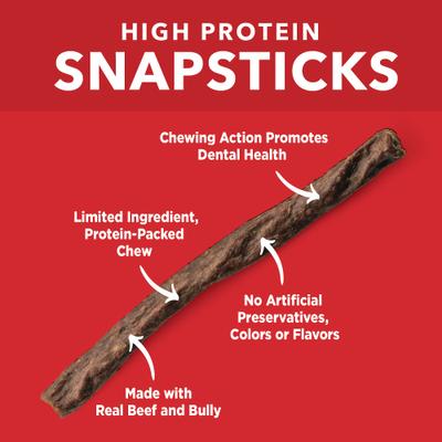 Show full view: Barkworthies Snapsticks Grain-Free Dog Treats, 5 count slide 5 of 7
