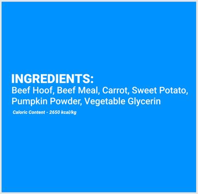 Show full view: Barkworthies Superfood Packed Beef Bootie Sweet Potato, Pumpkin & Carrot Blend Dog Chew slide 4 of 7