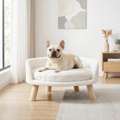 Barpor Barpor Round Elevated Sofa Dog Bed, Medium