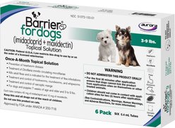 Barrier Topical Solution for Dogs, 3-9 lbs, 6 Doses (6-mos. supply)