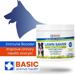 Basic Animal Health Lawn Saver Dog Treats Chew Supplement for Dogs, 10-oz