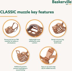 Baskerville Classic Basket Muzzle, Tan, 8 slide 2 of 3