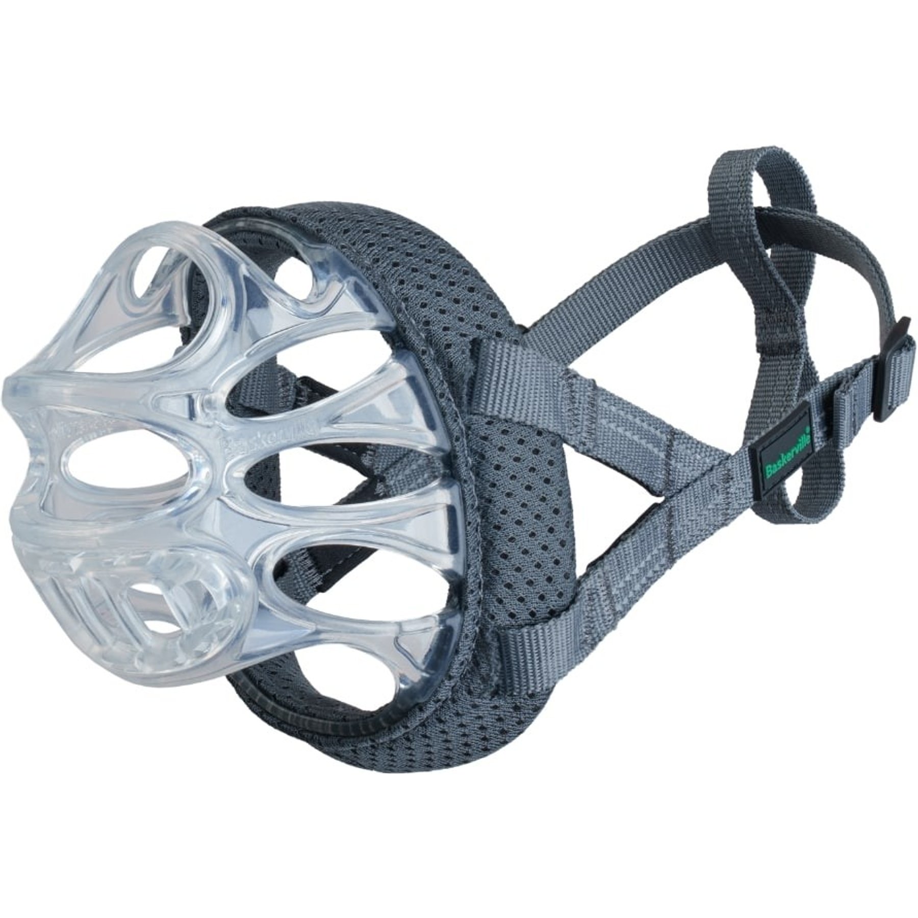 Baskerville INVISA Dog Basket Muzzle, Grey, Size 4