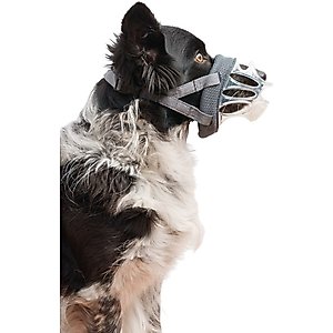 Baskerville INVISA Dog Basket Muzzle, Grey, Size 4