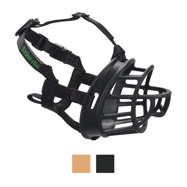 BASKERVILLE Ultra Dog Adjustable Basket Muzzle, Black, Size 3 - Chewy.com