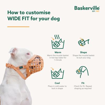 Show full view: Baskerville Wide Fit Basket Muzzle, Tan, 2 slide 6 of 9