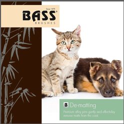 Bass Brushes De-matting Slicker Style Dog & Cat Brush, Bamboo-Dark Finish, Medium slide 2 of 9