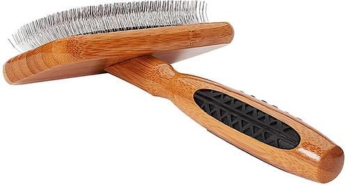 Show full view: Bass Brushes De-matting Slicker Style Dog & Cat Brush, Bamboo-Dark Finish, Medium slide 5 of 10