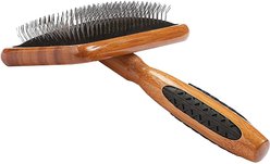 Bass Brushes De-matting Slicker Style Dog & Cat Brush, Bamboo-Dark Finish, X-Small, 2 count