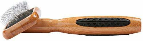 Show full view: Bass Brushes De-matting Slicker Style Dog & Cat Brush, Bamboo-Dark Finish, X-Small slide 3 of 5