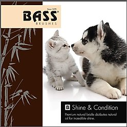 Bass Brushes Shine & Condition Dog & Cat Brush, Bamboo-Dark Finish slide 2 of 9