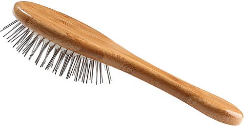 Show full view: Bass Brushes Style & Detangle Dog & Cat Oval Brush, Bamboo-Dark Finish, Medium slide 4 of 5