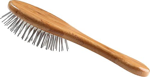 Show full view: Bass Brushes Style & Detangle Dog & Cat Oval Brush, Bamboo-Dark Finish, Small, 2 count slide 4 of 7